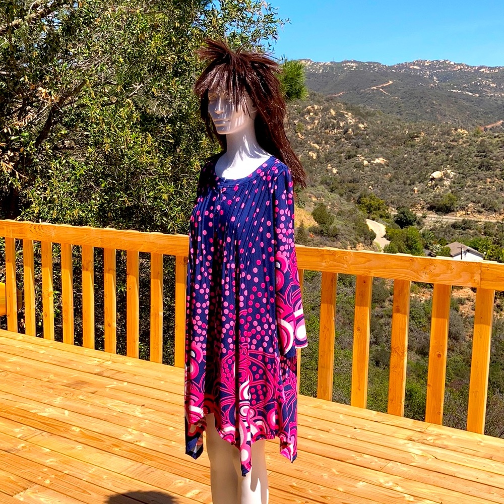 Retro long sleeves dress